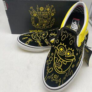 VANS X GIGLIOTTI SPONGEBOB SQUAREPANTS SLIP-ON BLACK/YELLOW US MEN'S SIZE 12
